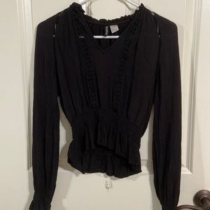 Black Fitted Blouse